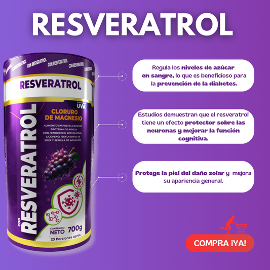RESVERATROL X 700 GRAMOS - En polvo, Combate el envejecimiento